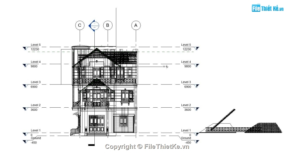 File revit biệt thự 3 tầng,Bản vẽ revit biệt thự 3 tầng,biệt thự 3 tầng revit,File revit thiết kế biệt thự