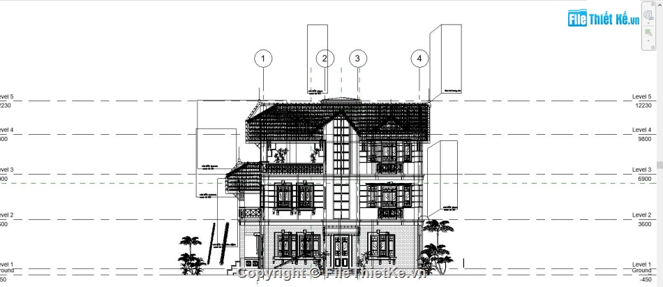 File revit biệt thự 3 tầng,Bản vẽ revit biệt thự 3 tầng,biệt thự 3 tầng revit,File revit thiết kế biệt thự