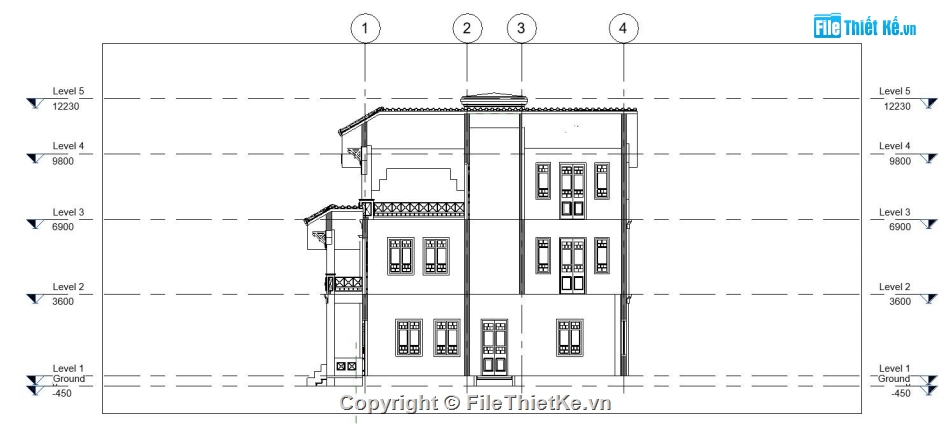 File revit biệt thự 3 tầng,Bản vẽ revit biệt thự 3 tầng,biệt thự 3 tầng revit,File revit thiết kế biệt thự