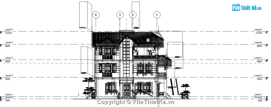 File revit biệt thự 3 tầng,Bản vẽ revit biệt thự 3 tầng,biệt thự 3 tầng revit,File revit thiết kế biệt thự