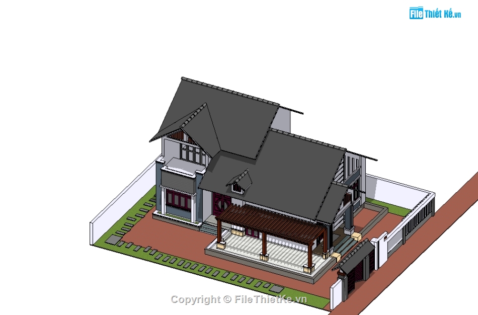 biệt thự vườn revit,biệt thự revit,thiết kế mẫu biệt thự,biệt thự cấp 4 revit,revit thiết kế biệt thự nhà vườn