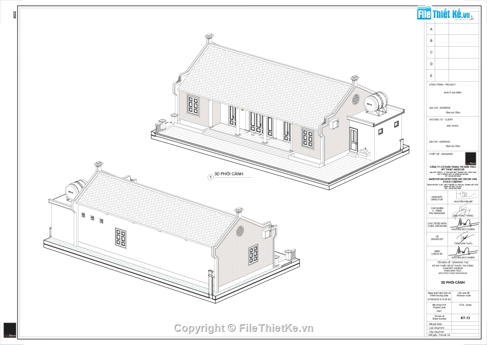 nhà 5 gian,nhà thờ họ,kiến trúc nhà 5 gian,bản vẽ nhà vườn 5 gian,công trình revit,bản vẽ revit