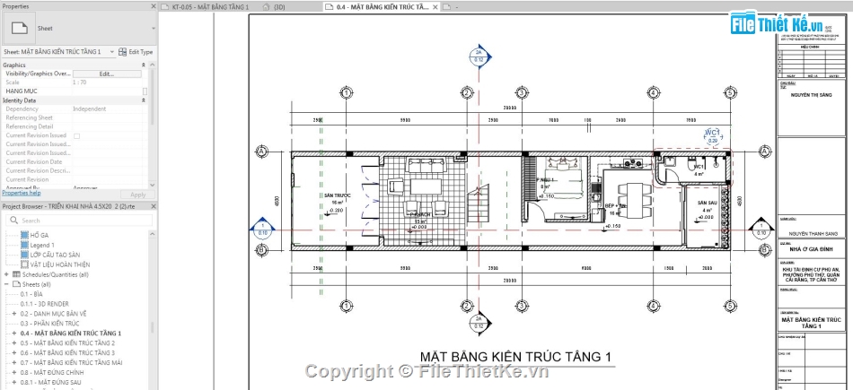 revit nhà phố 3 tầng,nhà phố 3 tầng revit,file revit nhà phố 3 tầng,nhà phố 3 tầng