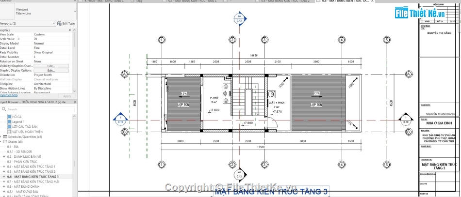 revit nhà phố 3 tầng,nhà phố 3 tầng revit,file revit nhà phố 3 tầng,nhà phố 3 tầng