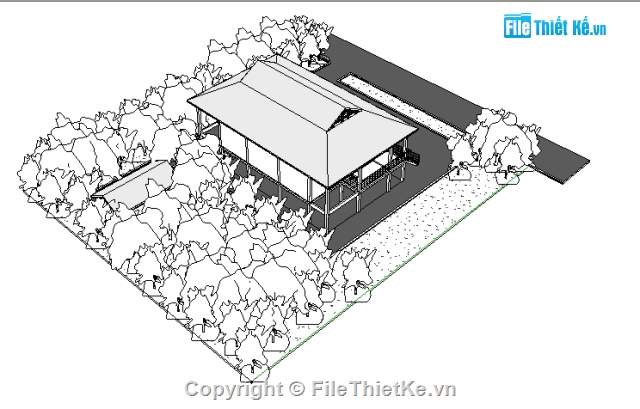 đồ án kiến trúc,file revit achitecture,nhà dân,nhà sàn,bản vẽ nhà sàn,thiết kế nhà sàn