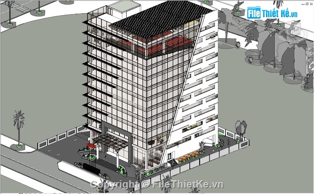 điện trụ sở,trụ sở làm việc,nhà trụ sở Điện lực,Revit trụ sở điện lực Tân Bình,văn phòng làm việc