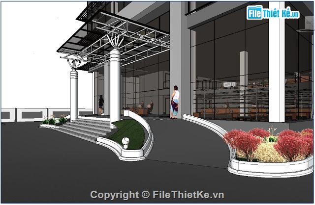 điện trụ sở,trụ sở làm việc,nhà trụ sở Điện lực,Revit trụ sở điện lực Tân Bình,văn phòng làm việc