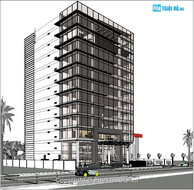 điện trụ sở,trụ sở làm việc,nhà trụ sở Điện lực,Revit trụ sở điện lực Tân Bình,văn phòng làm việc
