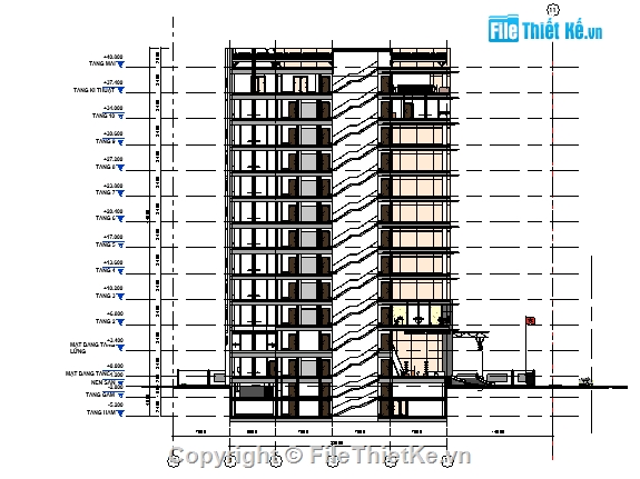 điện trụ sở,trụ sở làm việc,nhà trụ sở Điện lực,Revit trụ sở điện lực Tân Bình,văn phòng làm việc