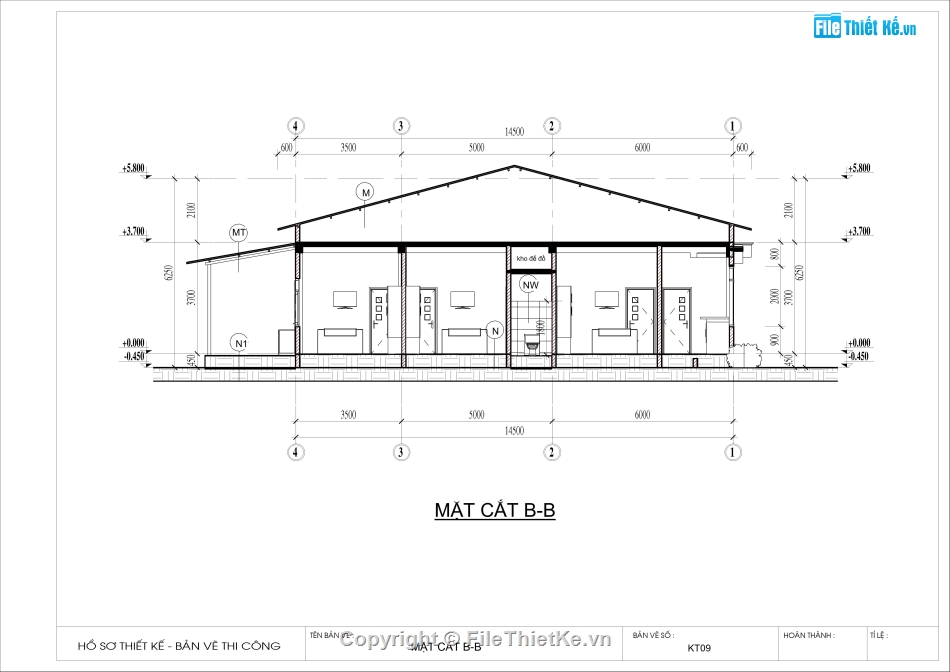 Nhà cấp 4 file revit,file revit nhà cấp 4,nhà cấp 4 file cad,bản vẽ nhà cấp 4,thiết kế nhà cấp 4,nhà cấp 4 7x14.5m