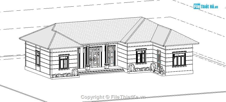 Nhà cấp 4 chữ L,nhà cấp 4 đẹp,file cad nhà cấp 4,nhà cấp 4 file cad,bản vẽ nhà cấp 4,mẫu nhà cấp 4,Nhà cấp 4 20x13m