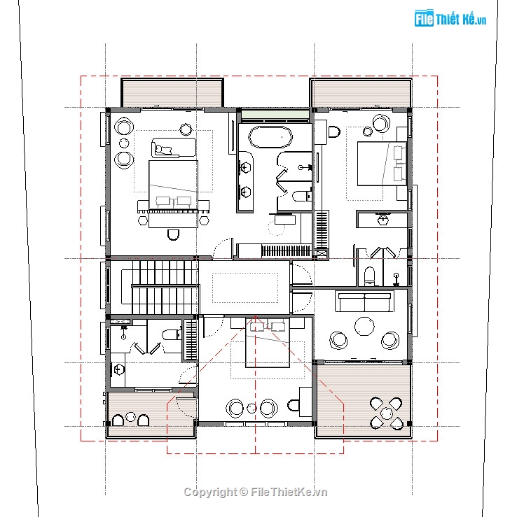 Biệt thự nghĩ dưỡng,biệt thự 2 tầng,revit biệt thự 2 tầng,model su biệt thự 2 tầng,biệt thự nghỉ dưỡng 2 tầng