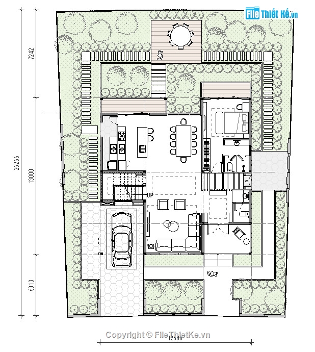 Biệt thự nghĩ dưỡng,biệt thự 2 tầng,revit biệt thự 2 tầng,model su biệt thự 2 tầng,biệt thự nghỉ dưỡng 2 tầng