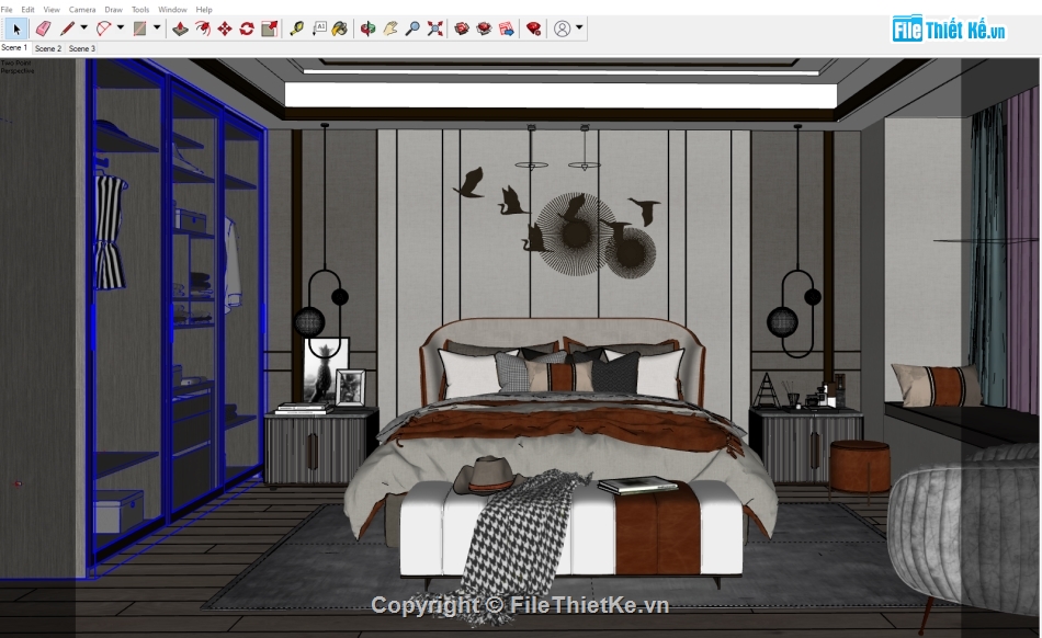 file su phòng ngủ,su phòng ngủ,model su phòng ngủ,file sketchup phòng ngủ