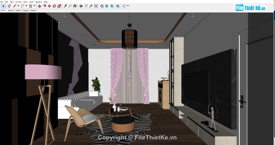 file su nội thất chung cư,sketchup nội thất căn hộ,file sketchup nội thất căn hộ,File 3dsu nội thất chung cư