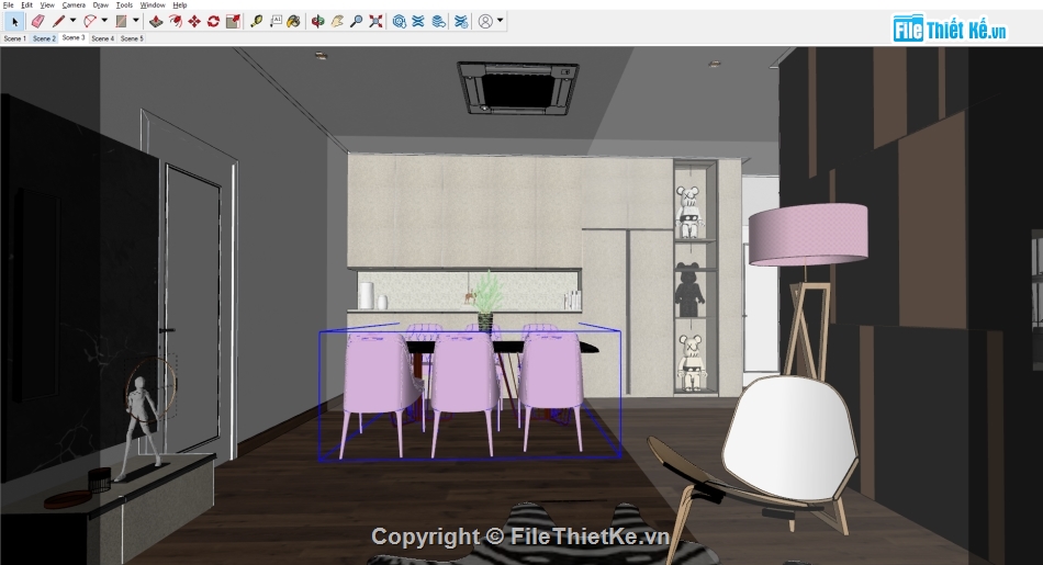 file su nội thất chung cư,sketchup nội thất căn hộ,file sketchup nội thất căn hộ,File 3dsu nội thất chung cư