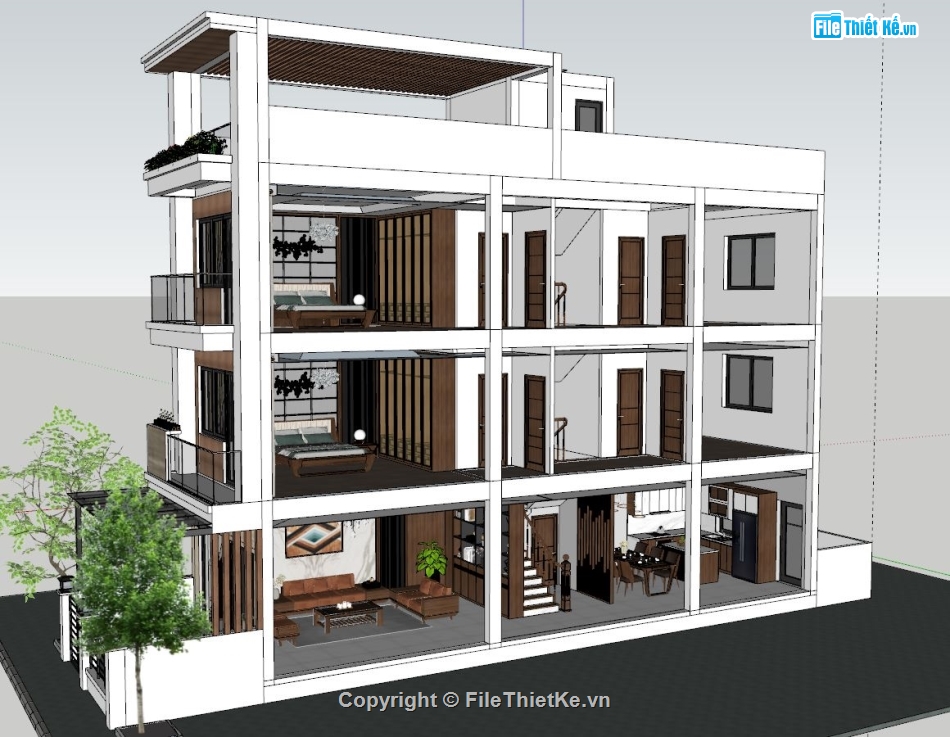 su nhà phố 3 tầng,model su nhà phố 3 tầng,sketchup nhà phố 3 tầng,file sketchup nhà phố,model sketchup nhà phố 3 tầng