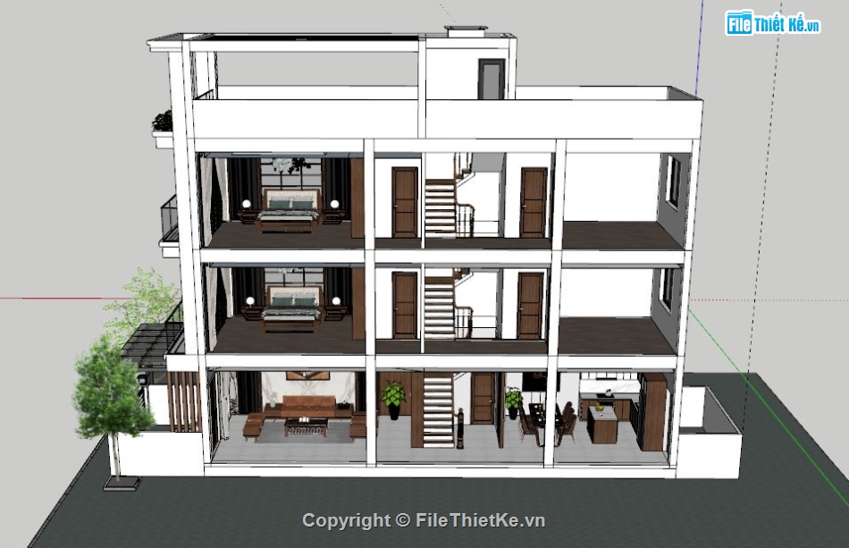 su nhà phố 3 tầng,model su nhà phố 3 tầng,sketchup nhà phố 3 tầng,file sketchup nhà phố,model sketchup nhà phố 3 tầng