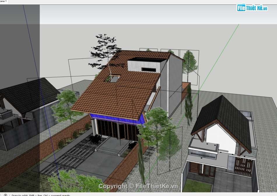 su Nhà ở nông thôn,Sketchup Nhà ở nông thôn,model Nhà ở nông thôn,sketchup nhà nông thôn