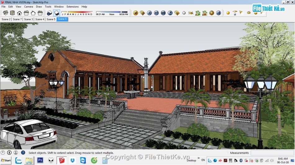 Su nhà ở kết hợp nhà trọ,nhà ở kết hợp nhà thờ họ,File sketchup Nhà thờ họ,Sketchup phối cảnh Nhà thờ họ