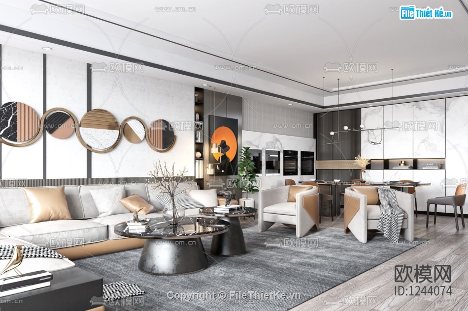 File Skechup nội thất,File Nội thất bàn ăn,Phòng khách 3dmax,File su nội thất phòng khách,model su nội thất