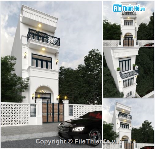 bản vẽ sketchup nhà 3 tầng,file sketchup nhà phố 3 tầng,model sketchup nhà phố 3 tầng hiện đại,model sketchup nhà phố 3 tầng