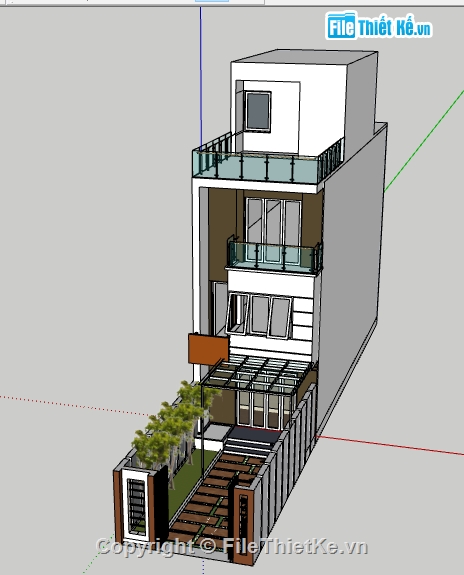nhà phố 3 tầng su,File su Nhà phố hiện đại,model sketchup nhà phố 3 tầng,File sketchup Nhà phố 3 tầng