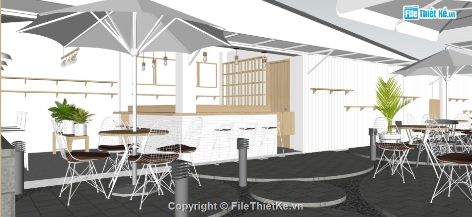 Su quán coffee,Sketchup coffee,quán cafe su,su cafe,Sketchup 2019 model quán cafe