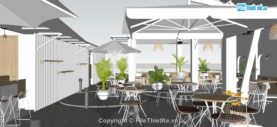 Su quán coffee,Sketchup coffee,quán cafe su,su cafe,Sketchup 2019 model quán cafe