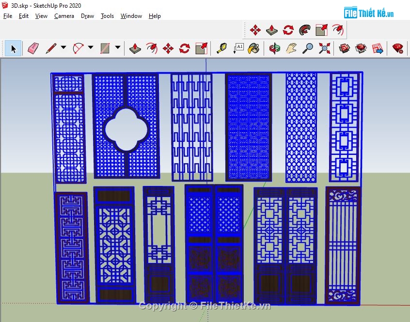 cửa nhôm huyndai,cửa nhôm TungKang,sketchup cửa nhôm,Su cửa chính cnc,File CNC cửa sketchup