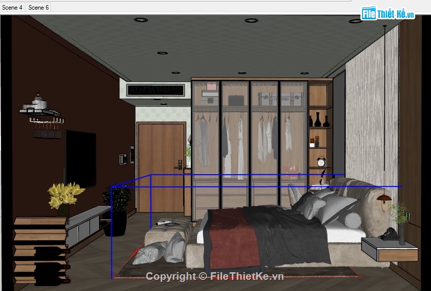 sketchup nội thất,File sketchup nội thất,sketchup nội thất phòng ngủ,File sketchup nội thất phòng ngủ,nội thất phòng ngủ su