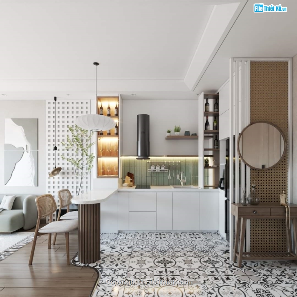 nội thất phòng khách,nội thất phòng ngủ,sketchup phòng khách,nội thất phòng bếp,File sketchup nội thất