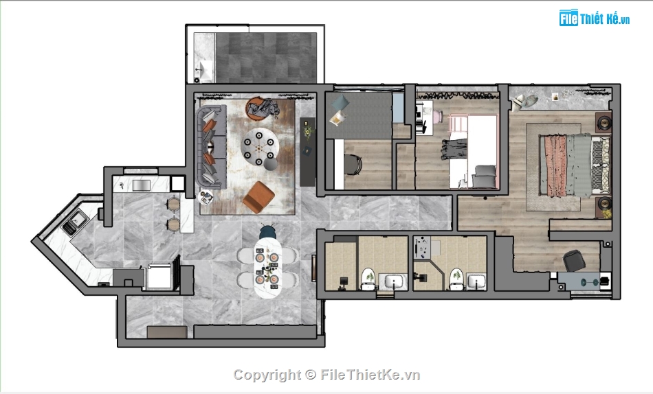 Sketchup chung cư,File chung cư,chung cư,File sketchup chung cư