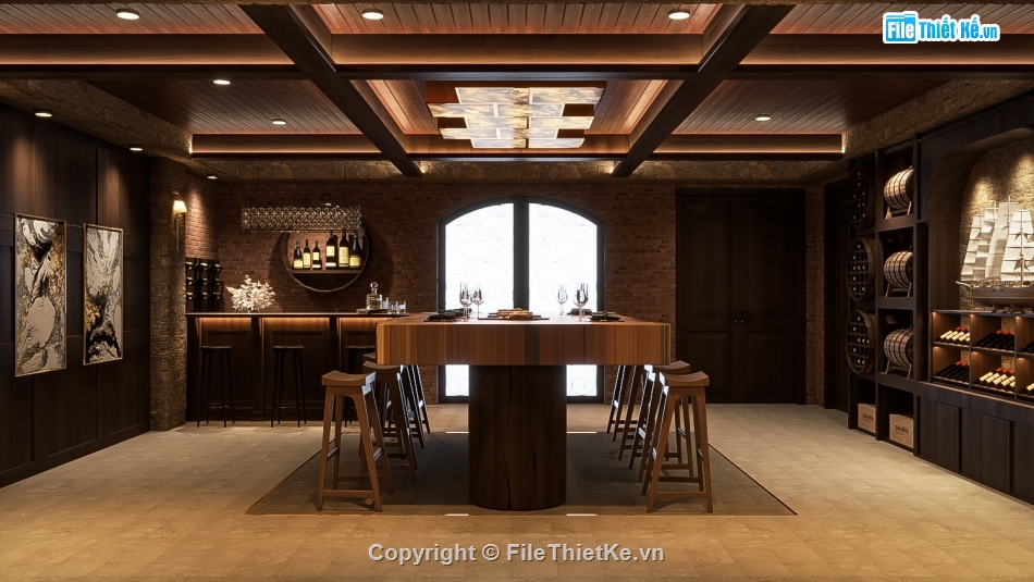 File Su Hầm rượu,File sketchup Hầm rượu,model su Hầm rượu,File skp Hầm rượu,Model Hầm rượu 3DSU