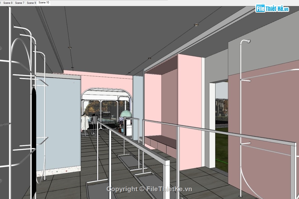 Sketchup quần áo,Sketchup shop quần áo,sketchup shop áo quần,shop quần áo file su,sketchup cửa hàng quần áo,3d sketchup shop quần áo