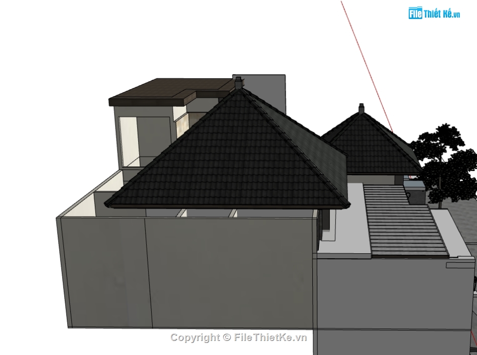 biệt thự 2 tầng file su,biệt thự 2 tầng sketchup,file su biệt thự 2 tầng,file sketchup biệt thự 2 tầng