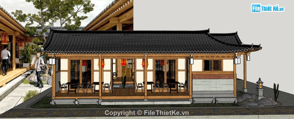 sketchup quán cafe,cafe sketchup,quán cafe sketchup,sketchup 3d quán cafe