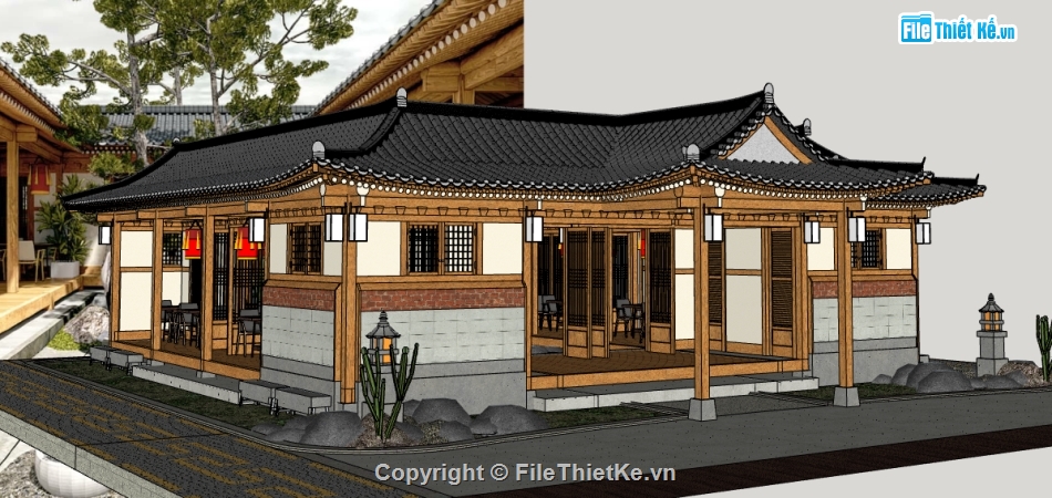 sketchup quán cafe,cafe sketchup,quán cafe sketchup,sketchup 3d quán cafe