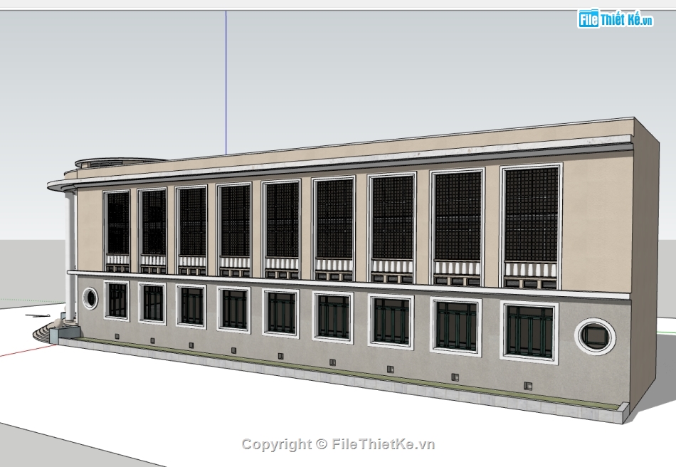 nhà làm việc,File sketchup  nhà làm việc,tòa nhà sketchup,tòa nhà làm việc