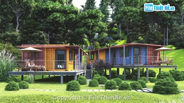 Cad resort container,Block resort Container,Sketchup resort container,resort container