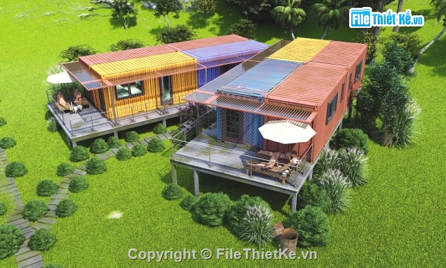 Cad resort container,Block resort Container,Sketchup resort container,resort container