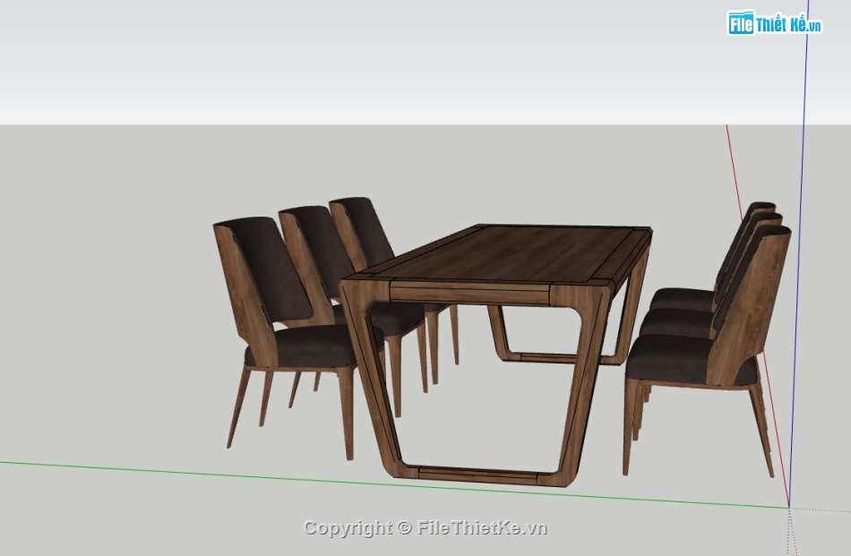 sketchup bàn ghế,sketchup bàn ăn,File sketchup bàn ăn