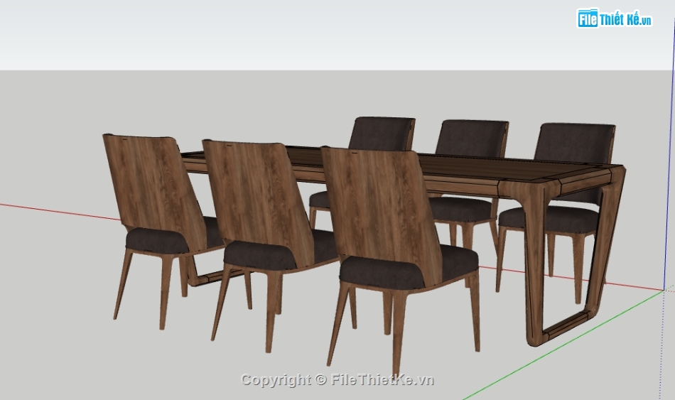 sketchup bàn ghế,sketchup bàn ăn,File sketchup bàn ăn