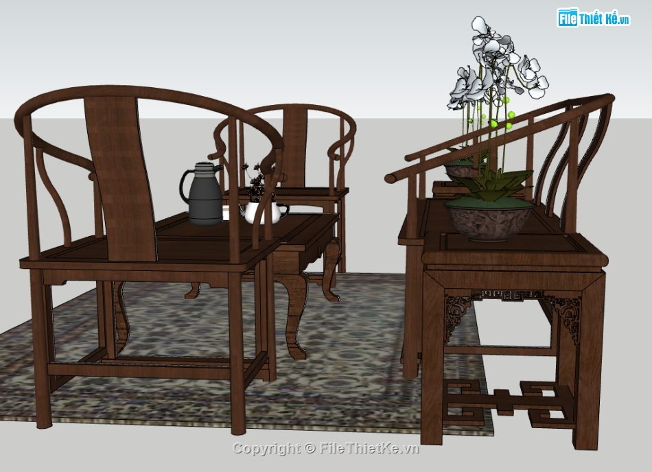 File sketchup bàn ghế,sketchup bàn ghế,File sketchup bàn ghế gỗ,Sketchup bàn ghế đồng gia