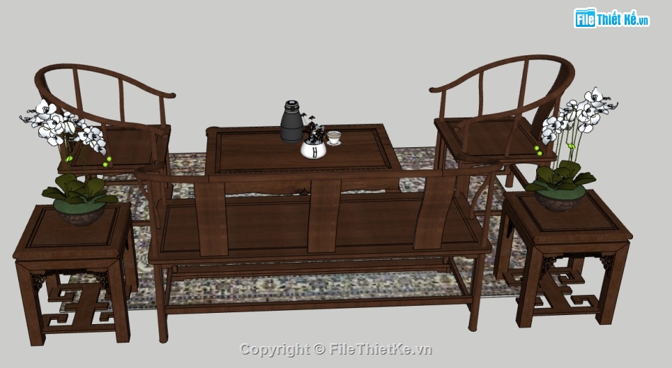 File sketchup bàn ghế,sketchup bàn ghế,File sketchup bàn ghế gỗ,Sketchup bàn ghế đồng gia