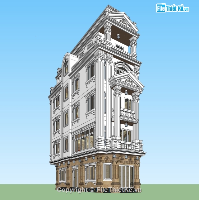 File sketchup biệt thự 3 tầng,biệt thự sketchup,sketchup biệt thự,File sketchup biệt thự phố,biệt thự phố,sketchup biệt thự 1 tầng