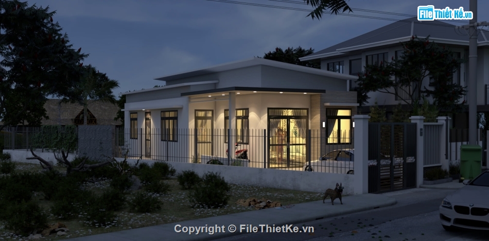 file sketchup nhà cấp 4 hiện đại,File sketchup nhà cấp 4,Model su nhà cấp 4,file su nhà 1 tầng