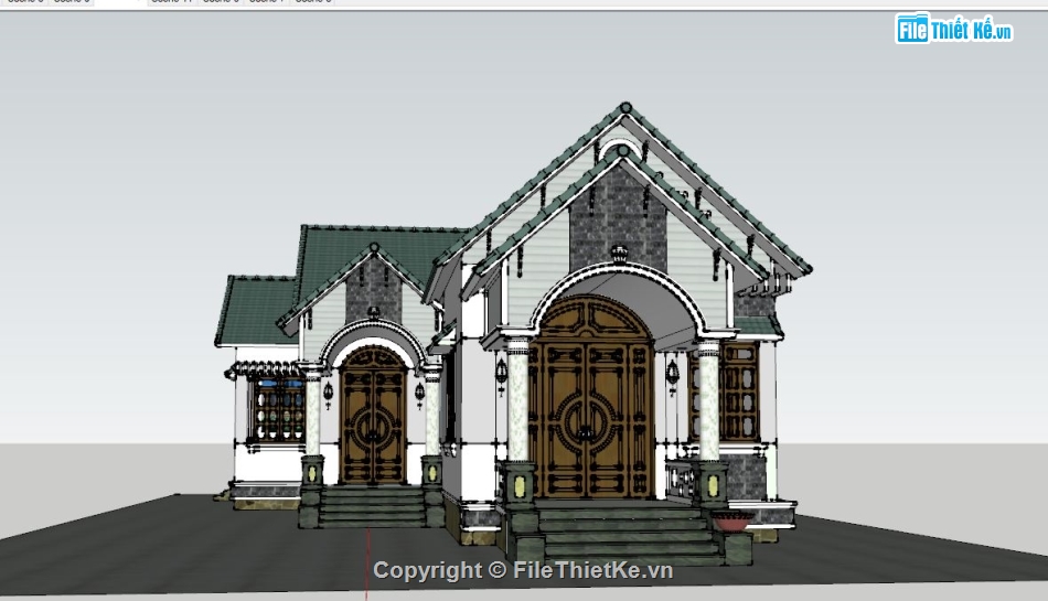 biệt thự 1 tầng,file su biệt thự 1 tầng,model su biệt thự 1 tầng,model biệt thự 1 tầng,3d biệt thự 1 tầng,file sketchup biệt thự 1 tầng