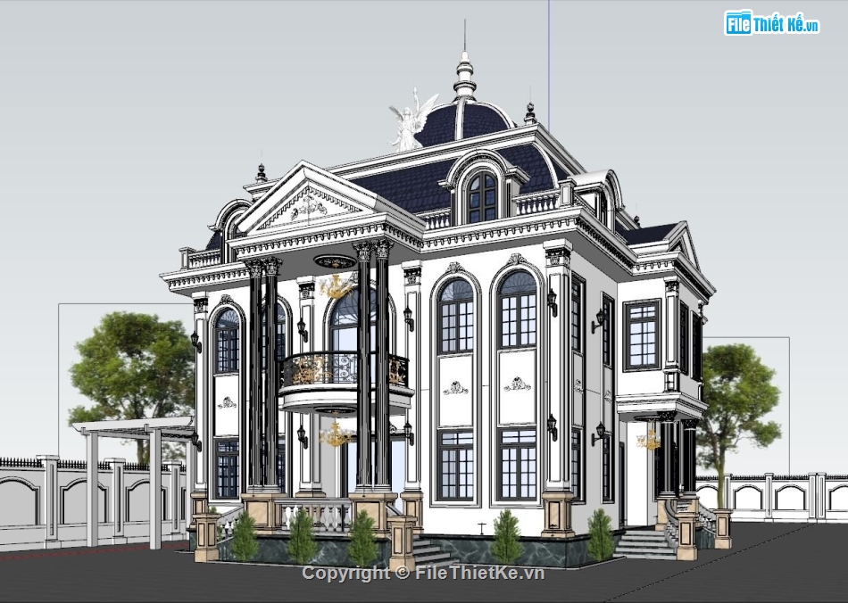 File 3d biệt thự sketchup,file sketchup biệt thự tân cổ điển,file sketchup biệt thự tân cổ,file sketchup biệt thự 2 tầng,model su biệt thự 2 tầng,Model 3dsu biệt thự tân cổ điển