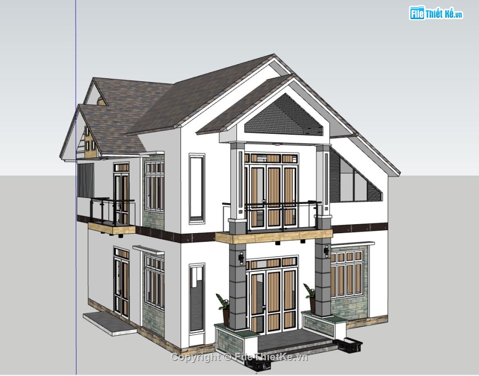 biệt thự 2 tầng,model su biệt thự 2 tầng,thiết kế biệt thự 2 tầng,mẫu biệt thự 2 tầng đẹp